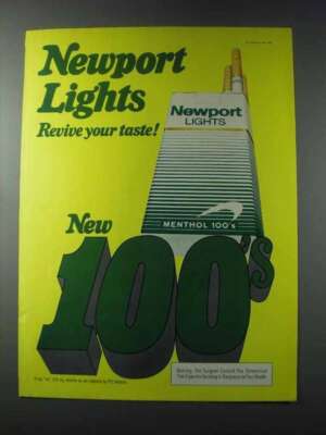 1981 Newport Lights Cigarettes Ad - Revive Your Taste