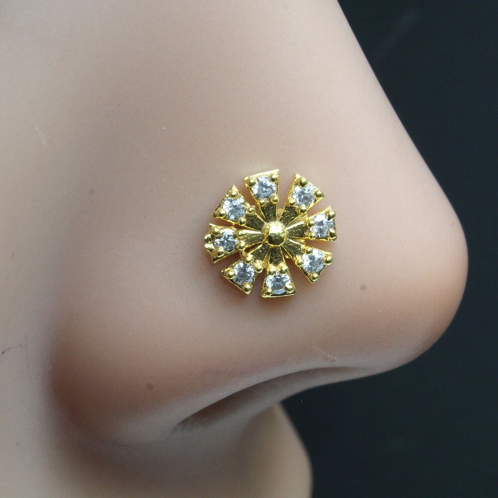 Diamond corkscrew cheap nose ring