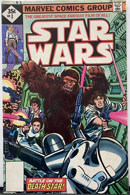 VINTAGE MARVEL COMICS STAR WARS #3 1977 WHITMAN 1st HAN SOLO CHEWBACCA COVER KEY