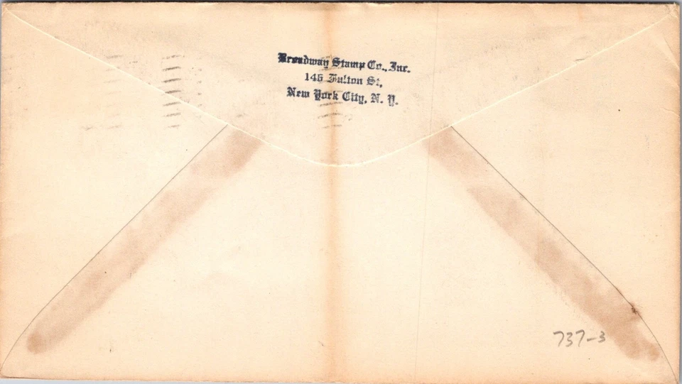 FDC 1934 SC #737 Blue & Red Mother's Day Cachet - DC Cancel - Single - F76004 - Image 2 of 2