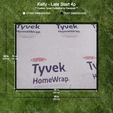 Tyvek Footprint for the Kelty Late Start 4p Tent