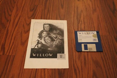 Willow for the Commodore Amiga on 3.5'' disk with pictured insert
