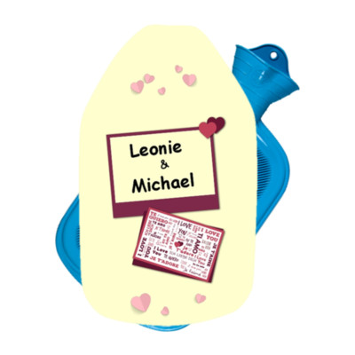 Wärmflasche m. Kuschelbezug   Postkarte   Liebe Geschenk Valentinstag
