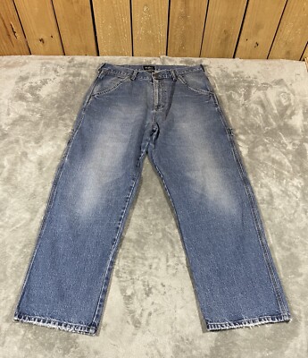 PBX Basics Men's Size 34'' X 30'' Carpenter Straight Leg Medium Wash Jeans