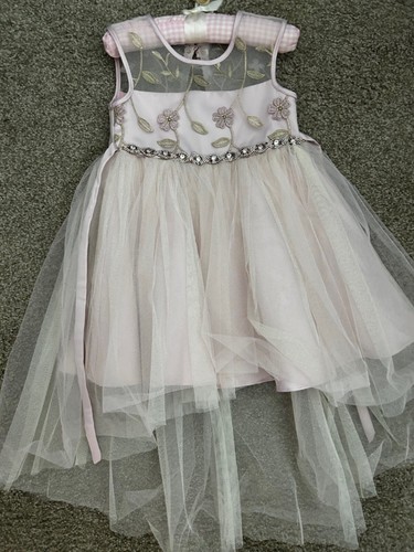 WORN ONCE GORGEOUS GIRLS PRINCESS DRESS, SZ. 2, W/TRAIN