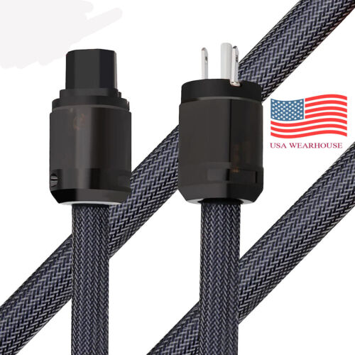 12 AWG Pure Copper HIFI Audio Power Supply Cable US AC Mains Power Cord 17mm - Picture 2 of 8