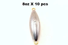 8oz Inline Trolling Torpedo Fishing Sinker - 10 Pieces