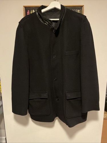 MEN'S ING. LORO PIANA & C. BLACK %100 Wool Jacket COAT Regular Size (L)