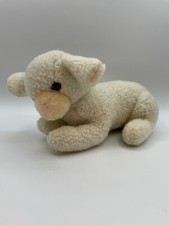 Vintage R. Dakin White Cream Sheep Lamb 1982 Plush Laying Sherpa Textured 11"