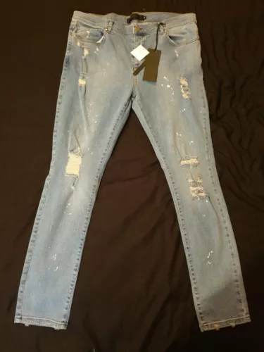 Mennace Blue Distressed Skinny Jean's 