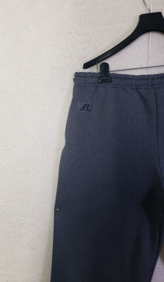 Pantalones deportivos Russell para hombre XXL gris mezcla de algodón con cordón puños Foto 2 de 4