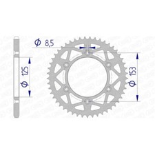 Ultraleichtes Aluminiumritzel hinten 11212 - 520 AFAM 11212N-48 f&uuml;r: HONDA HM CR