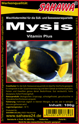 SAHAWA Frostfutter Für Meerwasseraquarium – 150 Portionen Fischfutter In 5x100g Blistern, Marin Sextett Mix