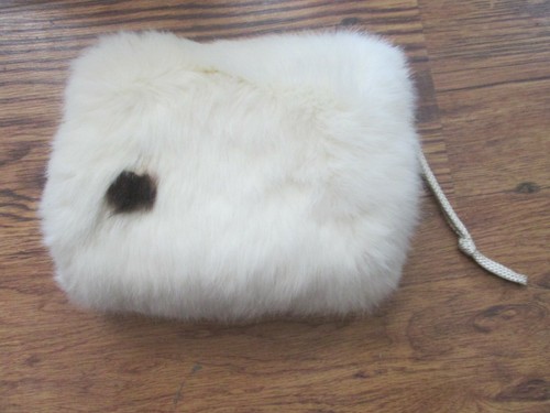 Childs Rabbit Fur Muff Hand Warmer 