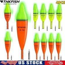 4pcs LED fishing bobbers Illuminated Floaters Perfect for Night Fishing 2.2-4.1"