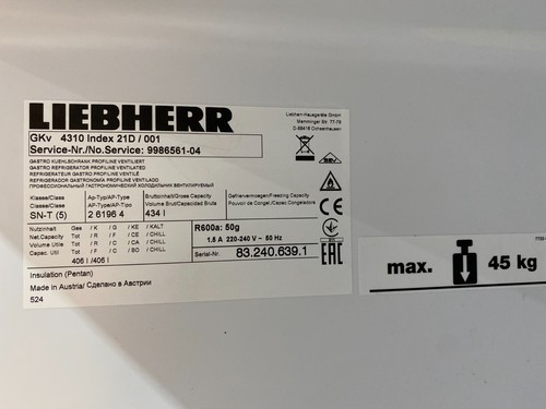 LIEBHERR Profiline GKv4310 21D Gastro Gewerbe Kühlschrank Lagerkühlschrank 49456 - Bild 8 von 10