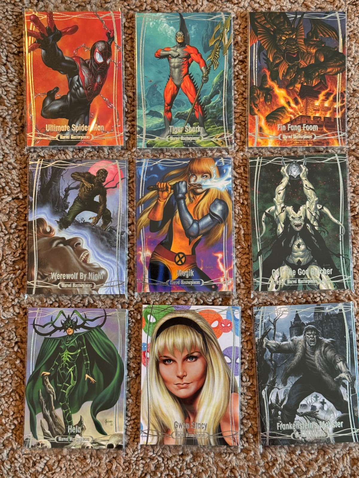 2016 SkyBox Marvel Masterpieces Base Set #1–36 Silver /1999 Psylocke, Emma Frost