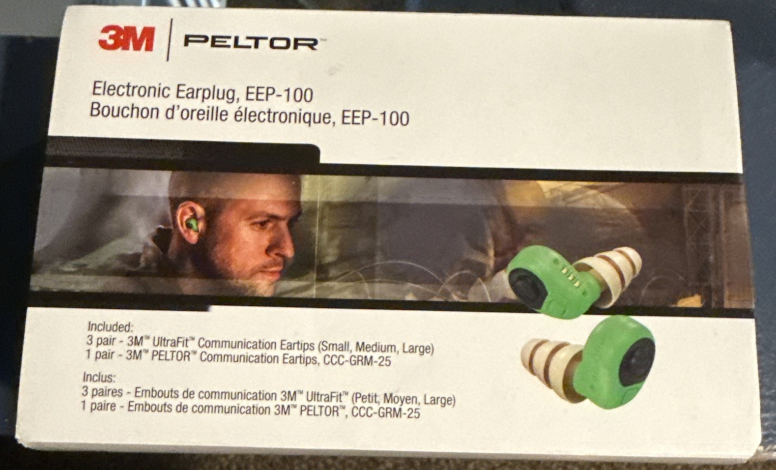 3M PELTOR EEP-100 Ear Plug Kit Pair - Noise Reduction & Protection, Rechargeable