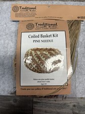 Traditional Craft Kit Coiled Basket Kit Pine Needle , Opened package for photos