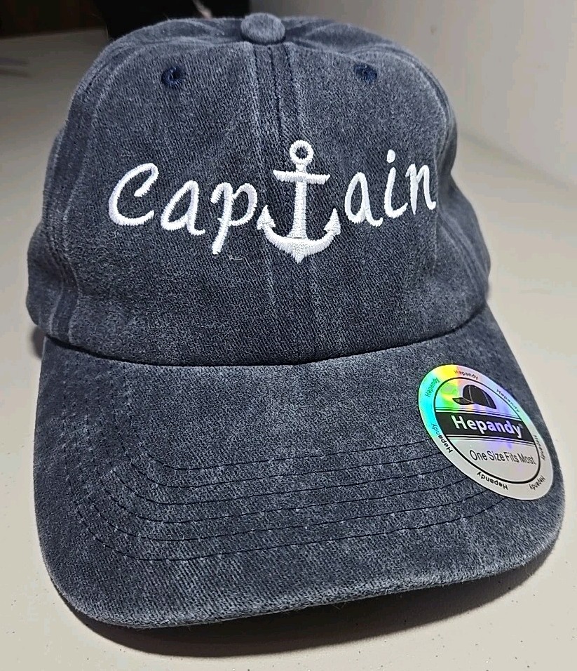 Captains Blue Adjustable Strap Baseball Style Hat - image 1