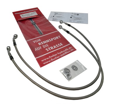 Stahlflex Bremsleitungen vorne für Kawasaki ZX-10 1000 B Tomcat, 3, ZXT00B 1990