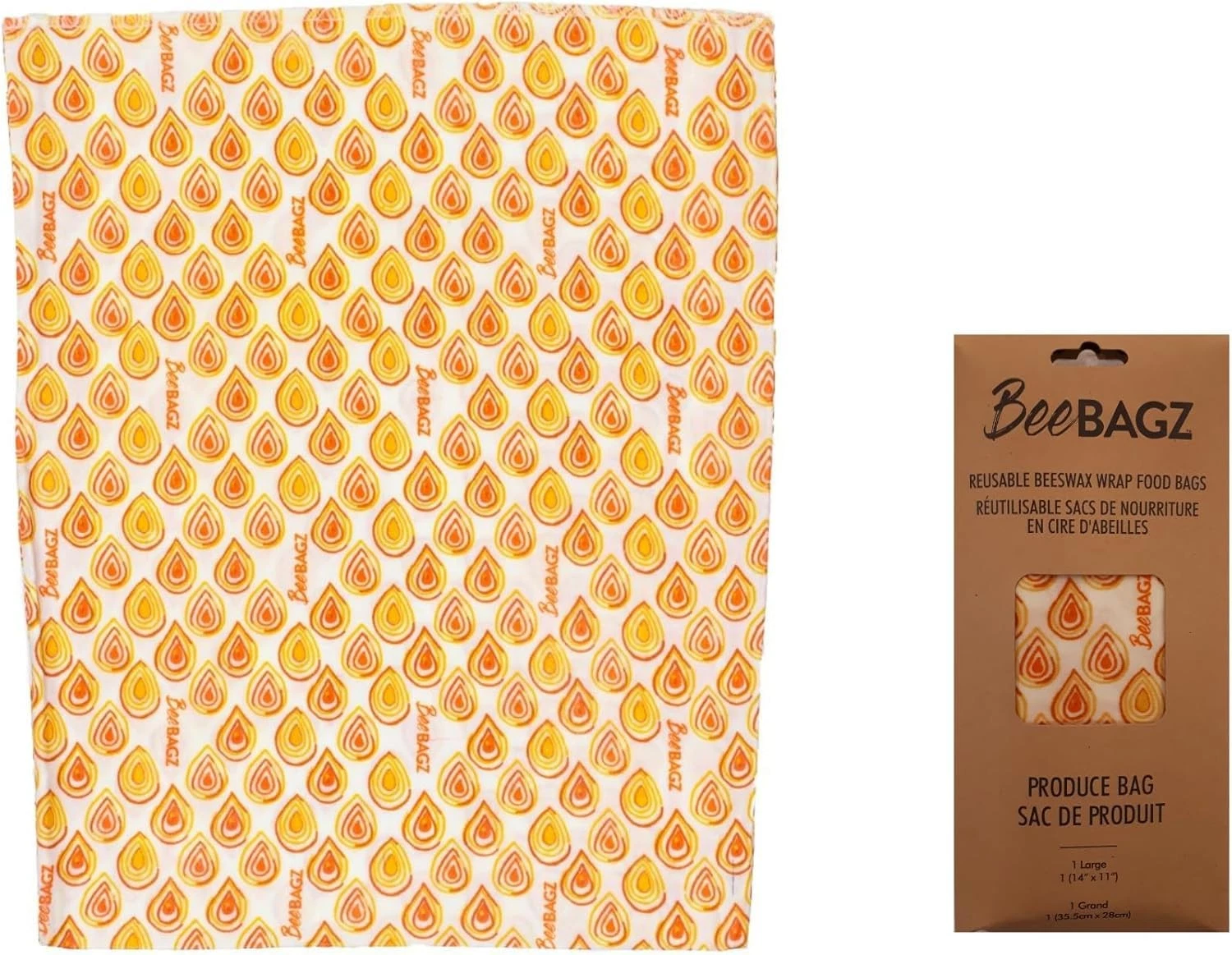 - Beeswax Wrap Storage Bag - 1 Pack - Plastic and Silicone - Reusable Beeswax...