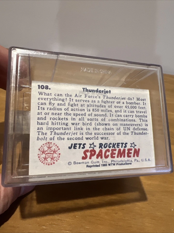 Jets Rockets Spacemen Picture Cards Bowman Gum Inc. 1985 Reprint - Plastic Case - Image 2 of 4