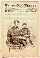 ORIGINAL Harper's Weekly 5/6/1865 Funeral of President Lincoln ORIGINAL