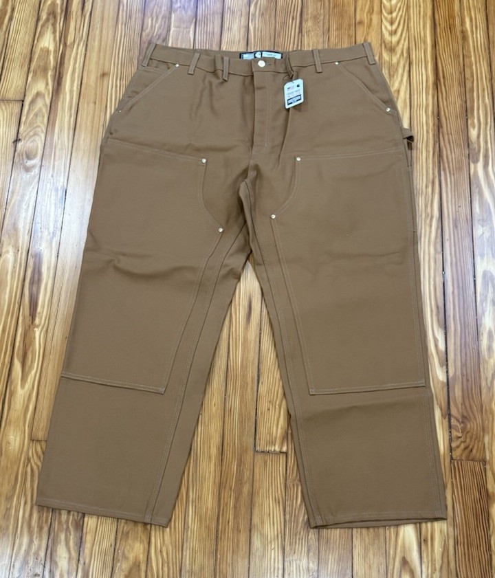 NEW Carhartt Double Knee Front Loose Fit Duck Pant Brown USA B01