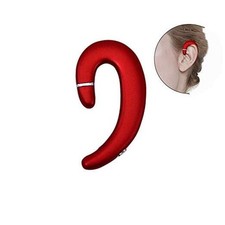Ear Hook Bluetooth Wireless Headphone,Non Ear Plug Headset with Red