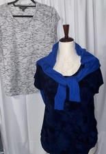 3 Piece Lot Women’s Tops Tahari Mossimo And Simply Vera Blouses And Sweater XL