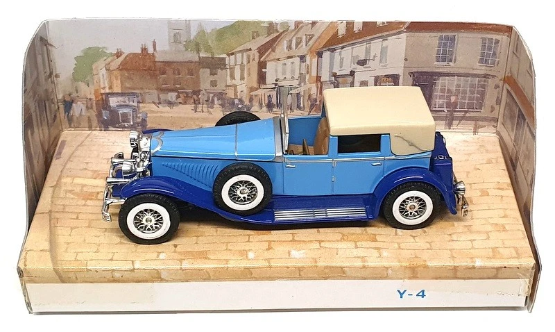 Matchbox Appx 10cm Long Diecast Y-4 - 1930 Duesenberg Model J - Blue - Image 4 of 4