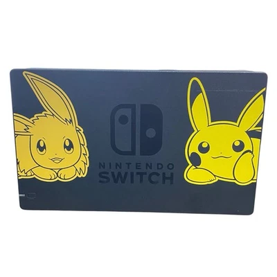 Officiel Nintendo Switch HAC-007 Pokémon version Pikachu & Evoli Dock Japon Rare - Photo 1/4