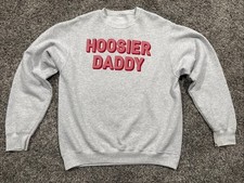 Indiana Hoosiers Crewneck Sweatshirt Shadow Script Vintage IU Rare - No Tag Read