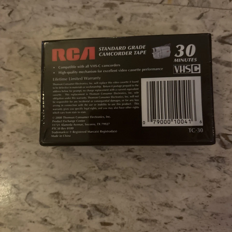 Fabricante de equipamento original - Fita cassete de vídeo RCA VHS-c - UMA fita / grau padrão - Imagem 2 de 2