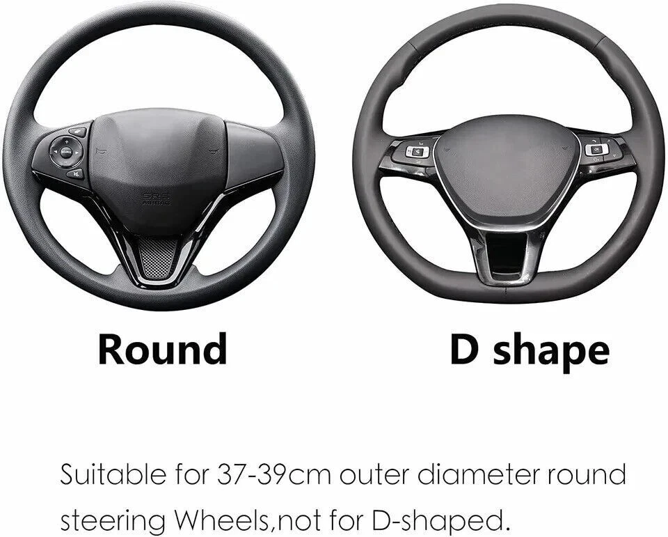 Cubierta de volante de cuero 38 cm/15 pulgadas para Acura negra nueva Foto 3 de 4