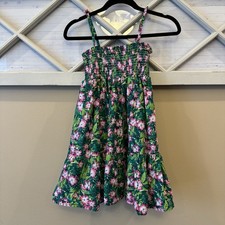 Janie and Jack Girl Floral Sundress Green Pink Floral Size 10