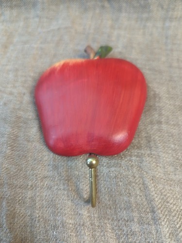 Gancho de pared manzana roja toalla baño cocina fruta rústica granja decoración vintage - Imagen 6 de 6