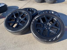 22 Dodge Ram 1500 Oem Limited Laramie Wheels Rims Black 2725 2684 Pirelli New