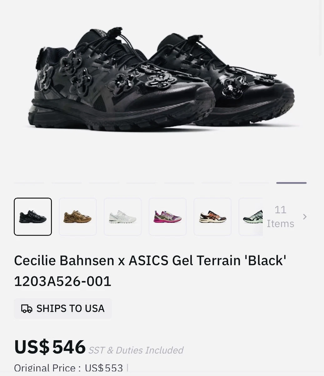 Las mejores ofertas en Cecilie Bahnsen x ASICS Gel Terrain Black