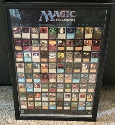 MTG 1995- Pro Tour Promo -Dominaria Poster - FRAMED - 27 X 20 G+ RARE    AS-IS