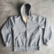 Vintage USA Carhartt Thermal Lined Full Zip Hoodie Mens S Rugged Outdoor Wear