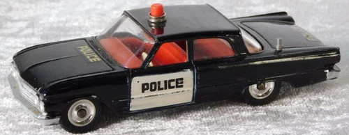 Vintage Dinky Toys Ford Fairlane Police Car #258 Meccano England Nice