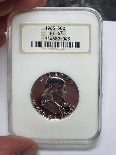 1963 NGC PF 67 Proof Franklin Half Dollar !!  OLD NGC HOLDER !!