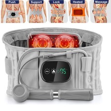 Inflatable Heating Massage Decompression Belt Lumbar for Lower Back Pain Relief