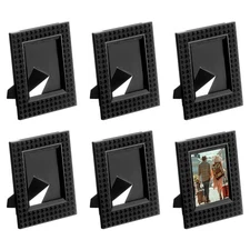 2 x 3 Picture Frame, 6 Pcs Mini Plastic Photo Frame, Black