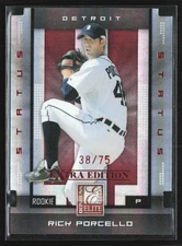 Rick Porcello 2008 Donruss Elite Extra Edition Status /75 #156 Detroit Tigers