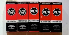 Lot of 5 RCA Vintage Electron Tube Boxes NOS