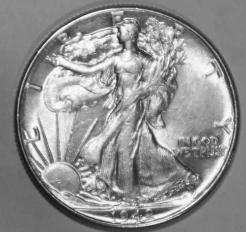1942-P Walking Liberty Silver Half Dollar - GEM BU - #7926D