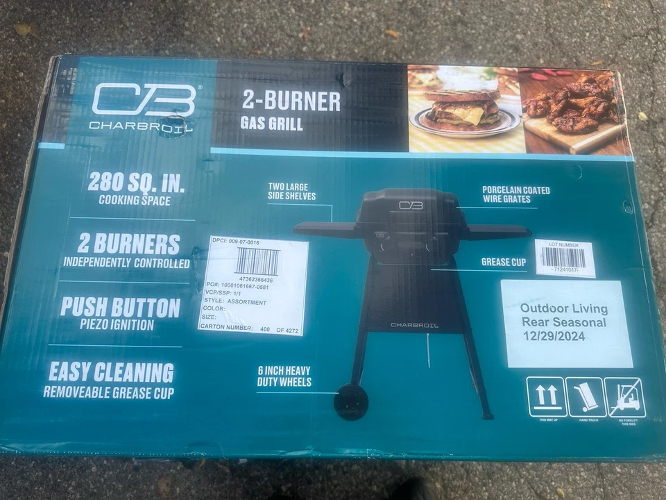 Parrilla de gas Char-Broil 2 quemadores 20000 BTU negra Foto 4 de 4